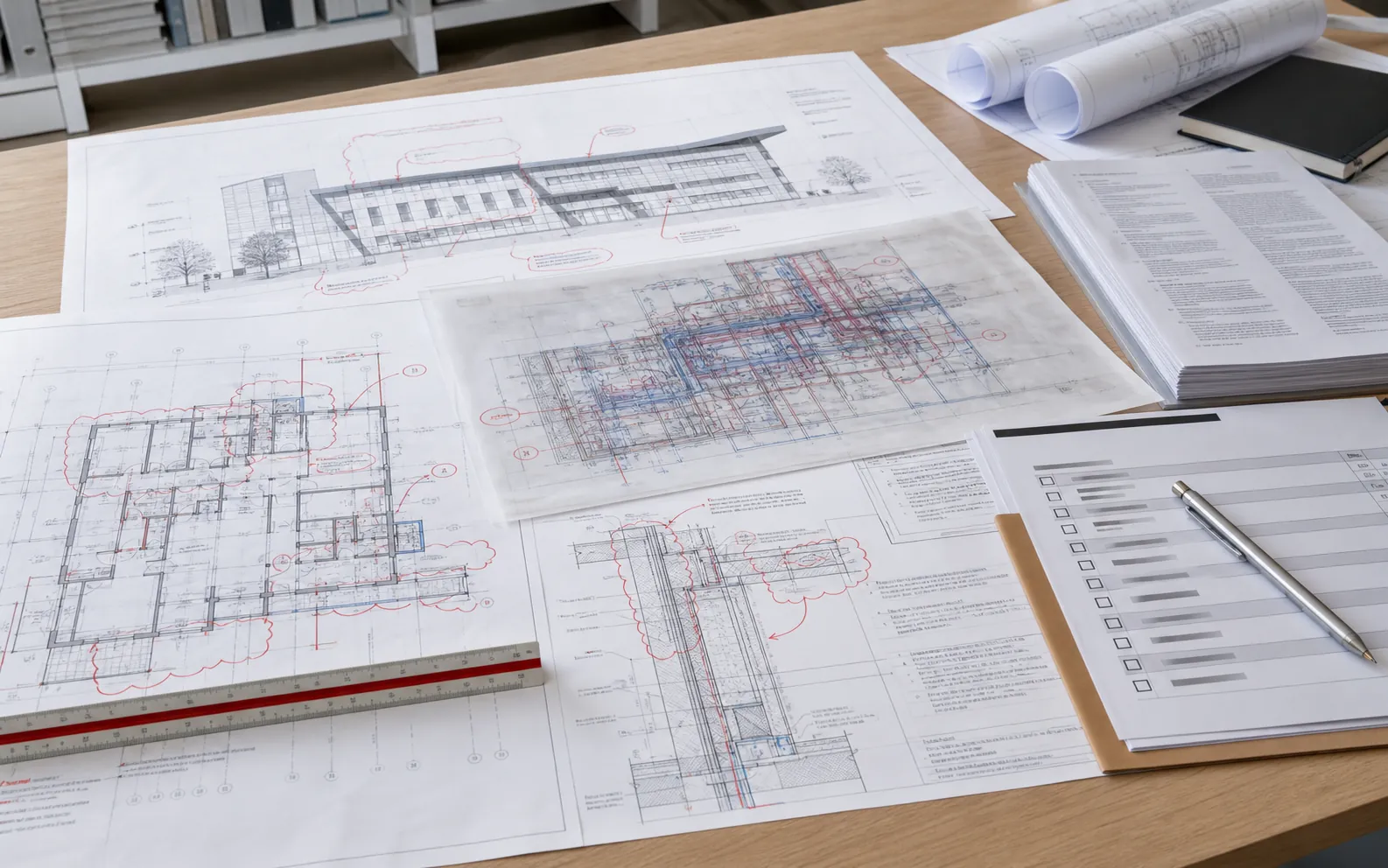 Independent review of coordinated A/E design drawings